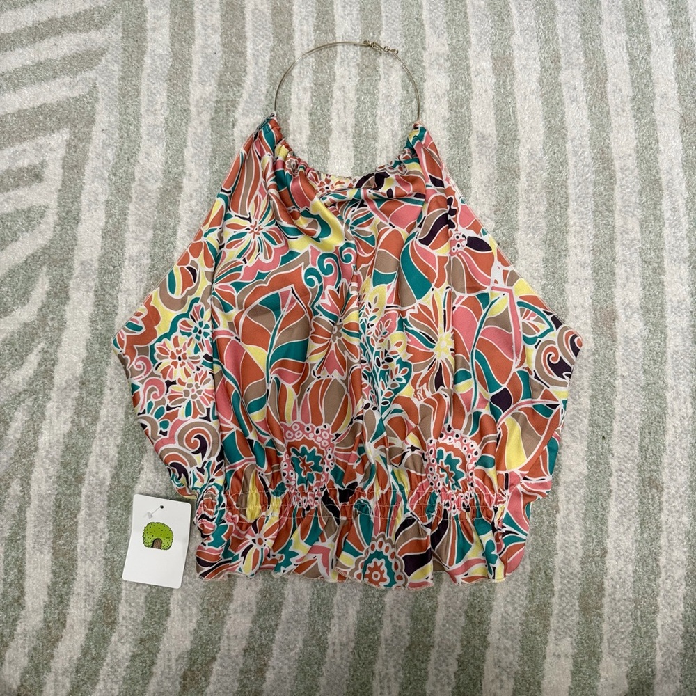 Molly Bracken Multicolor Floral Halter Camisole
